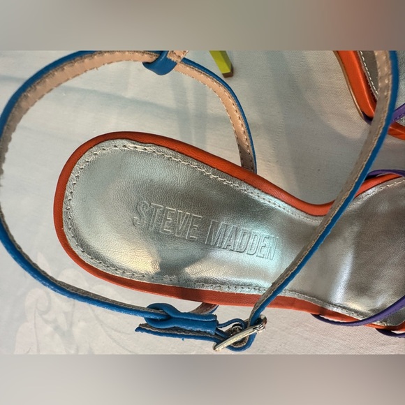 Steve Madden Stellina Colorblock Leather Sexy Office Siren Bossbabe Heel Size 7 - Picture 8 of 11